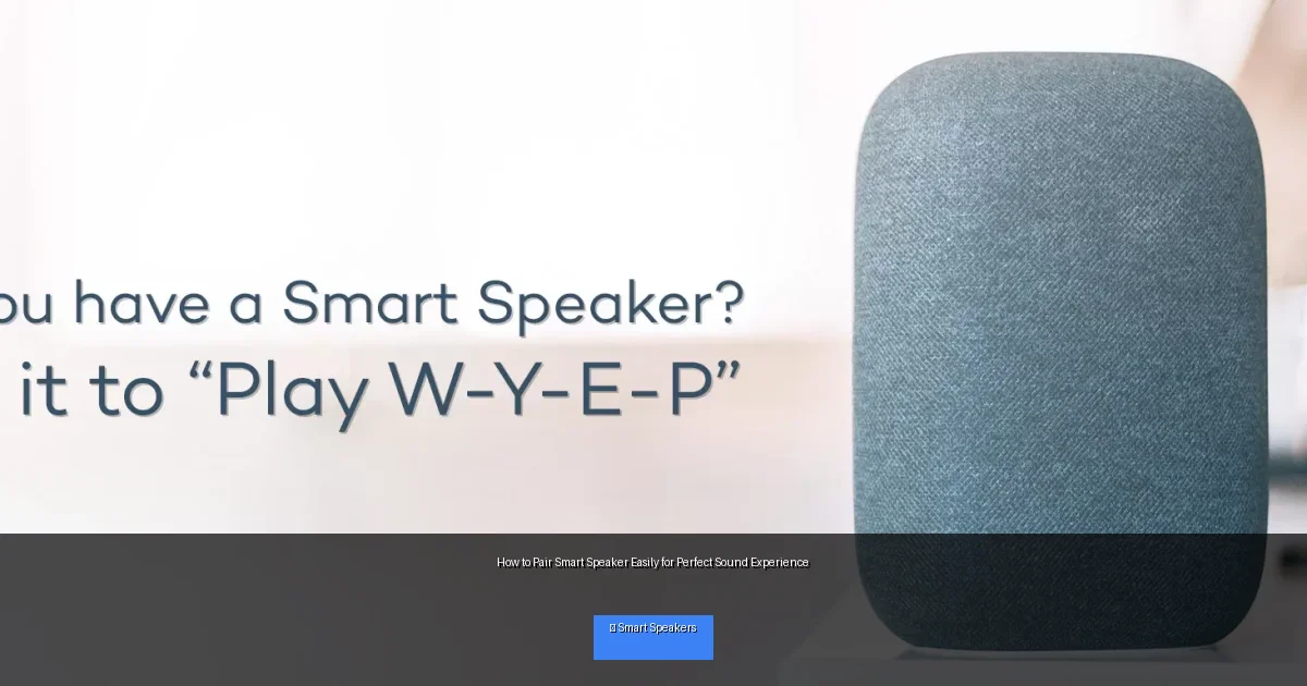 How to Pair Smart Speaker Easily for Perfect Sound Experience