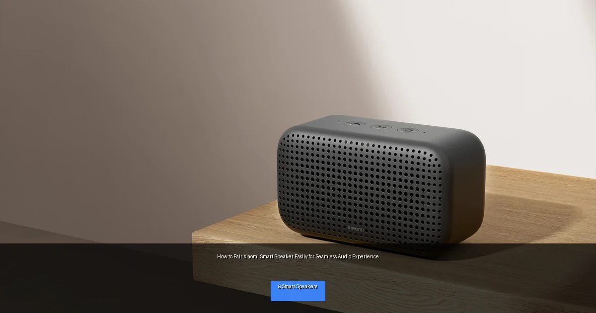 How to Pair Xiaomi Smart Speaker Easily for Seamless Audio Experience