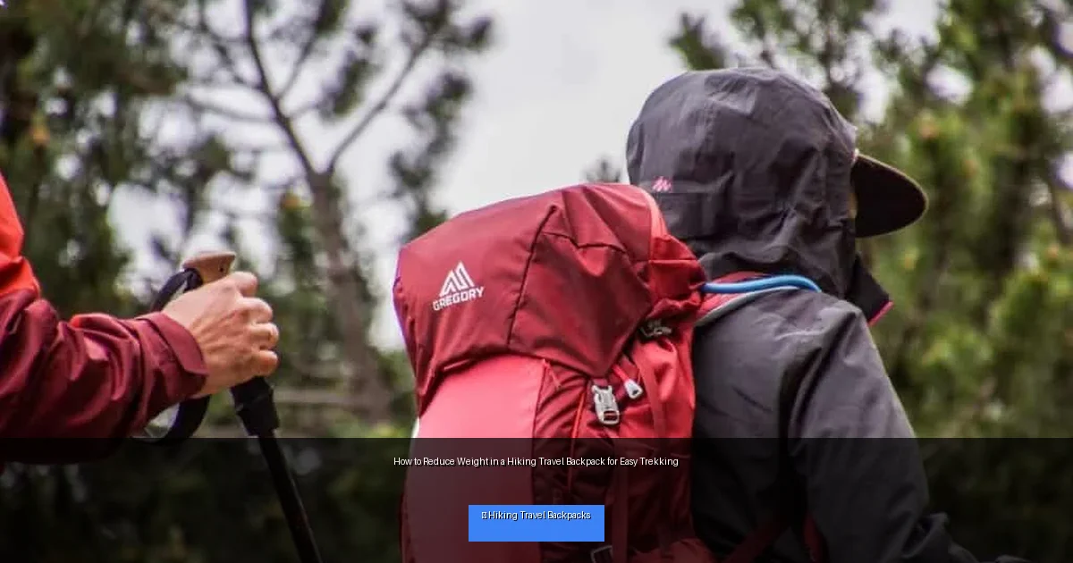 How to Reduce Weight in a Hiking Travel Backpack for Easy Trekking