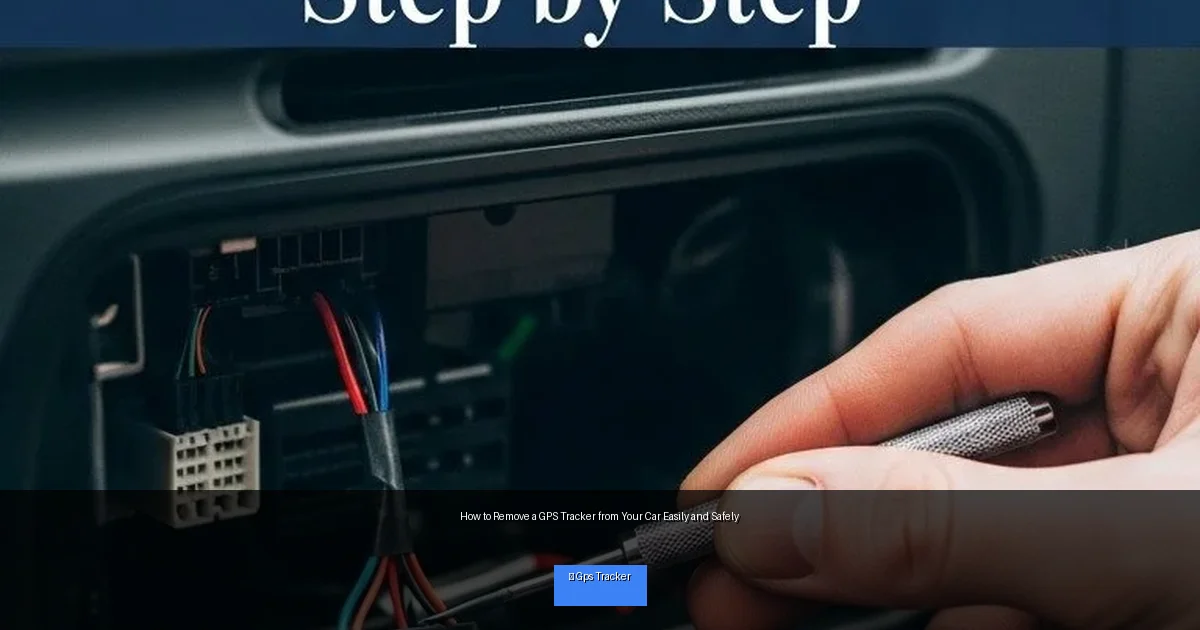 How to Remove a GPS Tracker from Your Car Easily and Safely