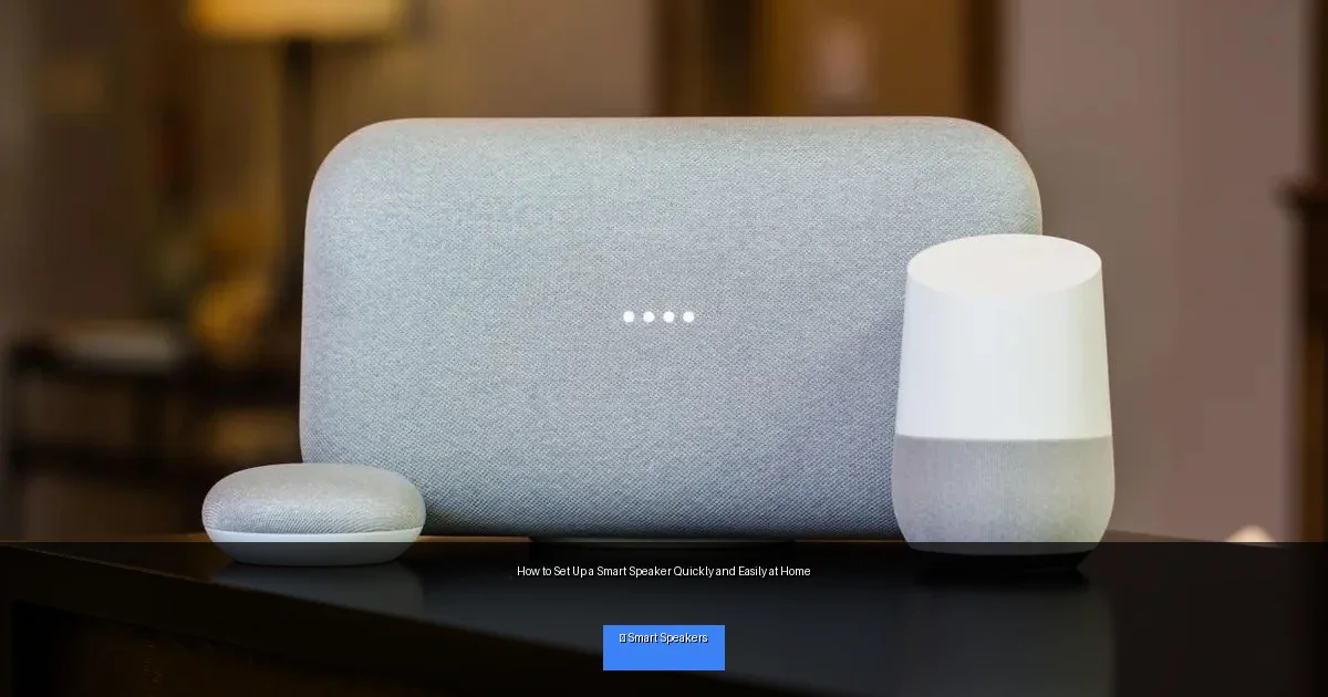 How to Set Up a Smart Speaker Quickly and Easily at Home