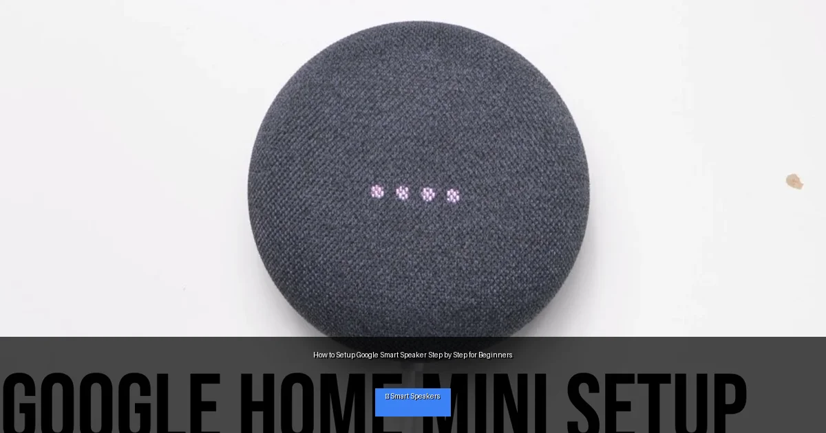 How to Setup Google Smart Speaker Step by Step for Beginners