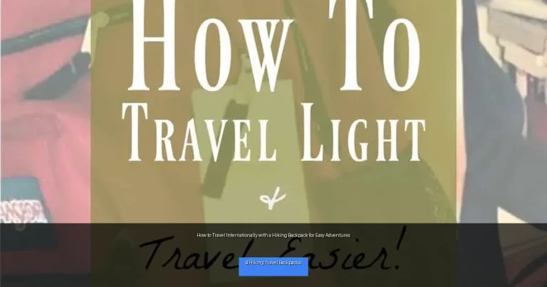 How to Travel Internationally with a Hiking Backpack for Easy Adventures