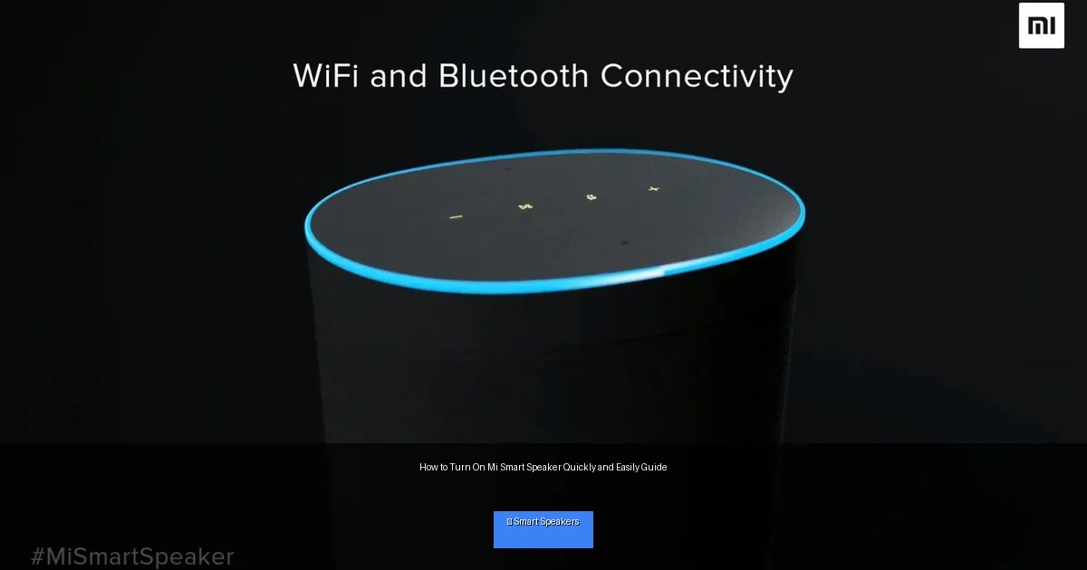 How to Turn On Mi Smart Speaker Quickly and Easily Guide