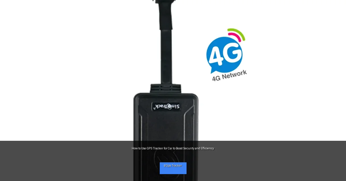 How to Use GPS Tracker for Car to Boost Security and Efficiency