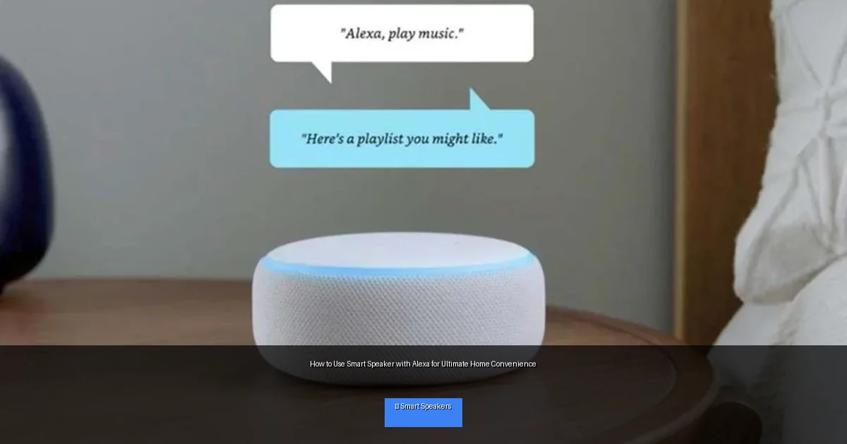 How to Use Smart Speaker with Alexa for Ultimate Home Convenience