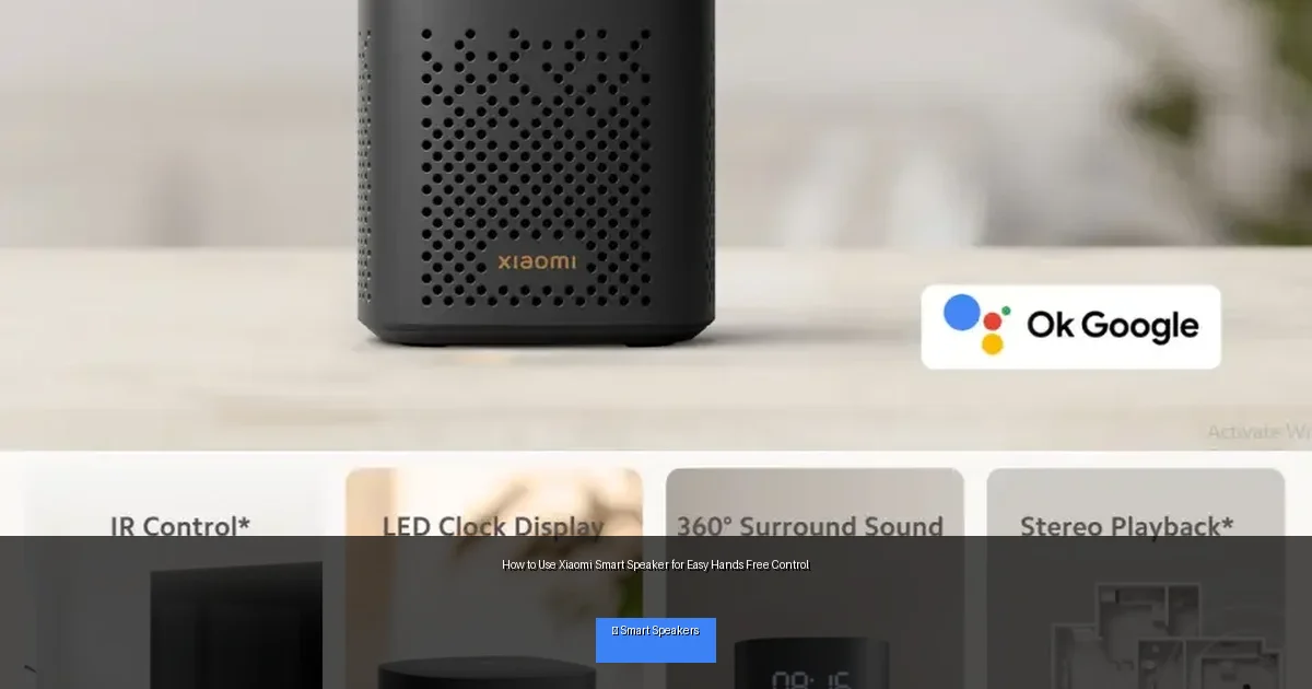 How to Use Xiaomi Smart Speaker for Easy Hands Free Control