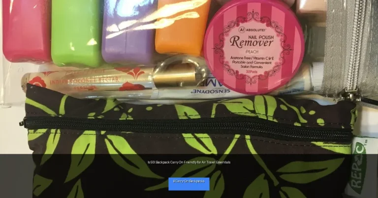 Is 50l Backpack Carry On Friendly for Air Travel Essentials