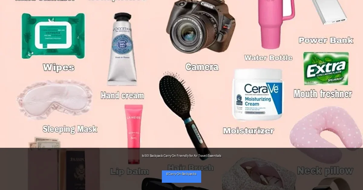 Is 50l Backpack Carry On Friendly for Air Travel Essentials