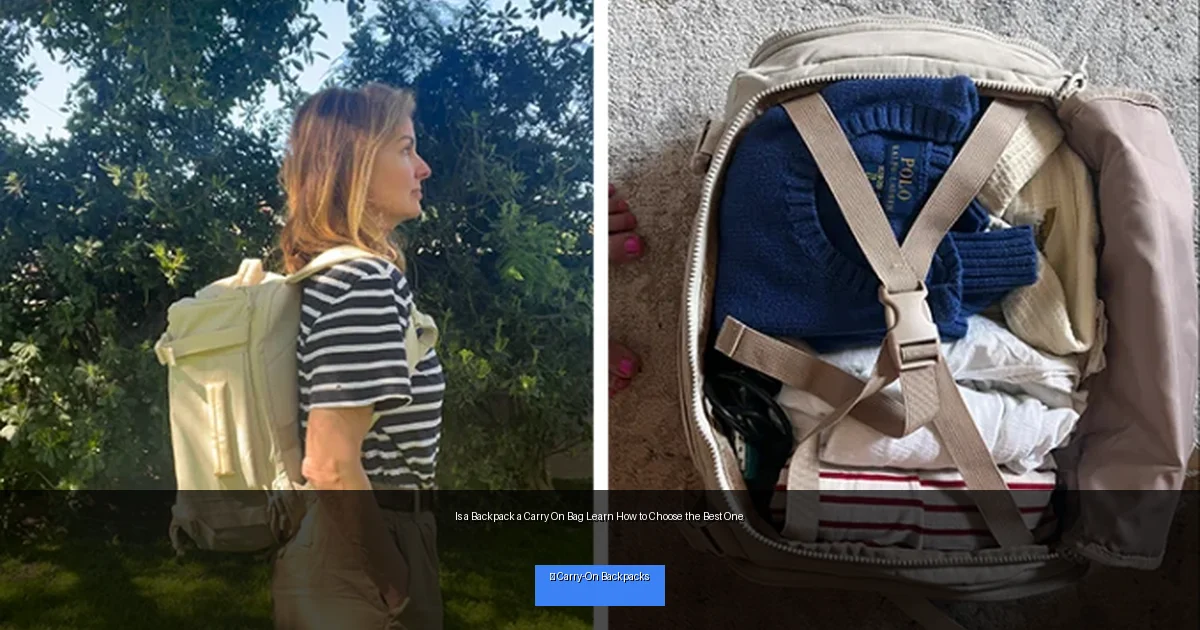 Is a Backpack a Carry On Bag Learn How to Choose the Best One