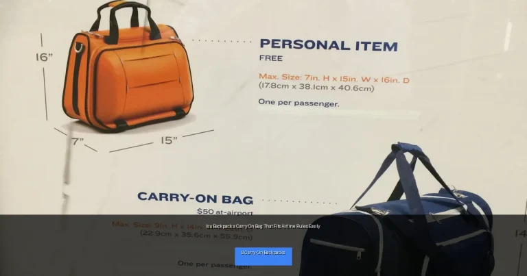 Is a Backpack a Carry On Bag That Fits Airline Rules Easily