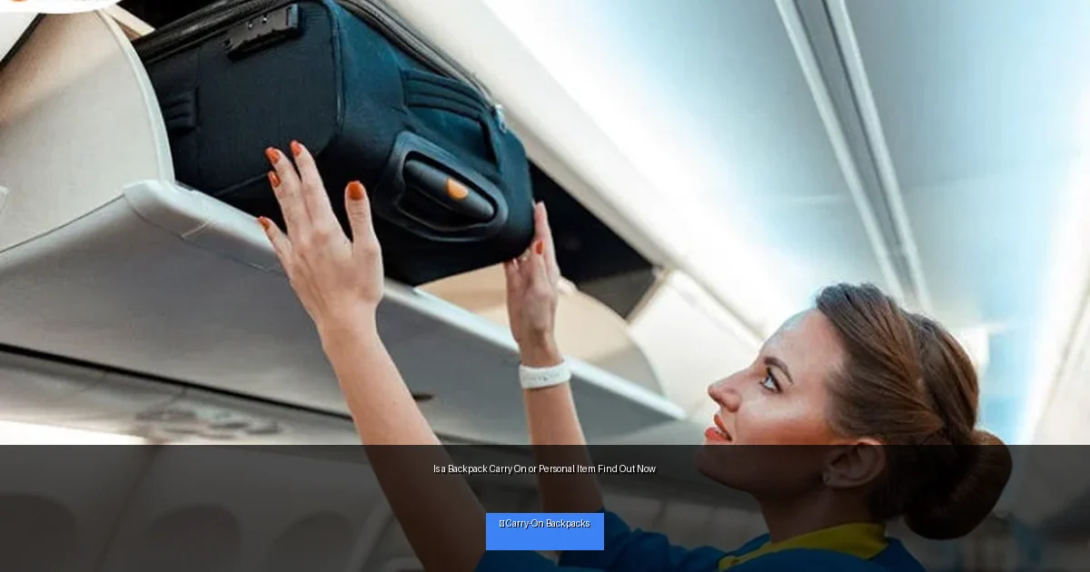 Is a Backpack Carry On or Personal Item Find Out Now
