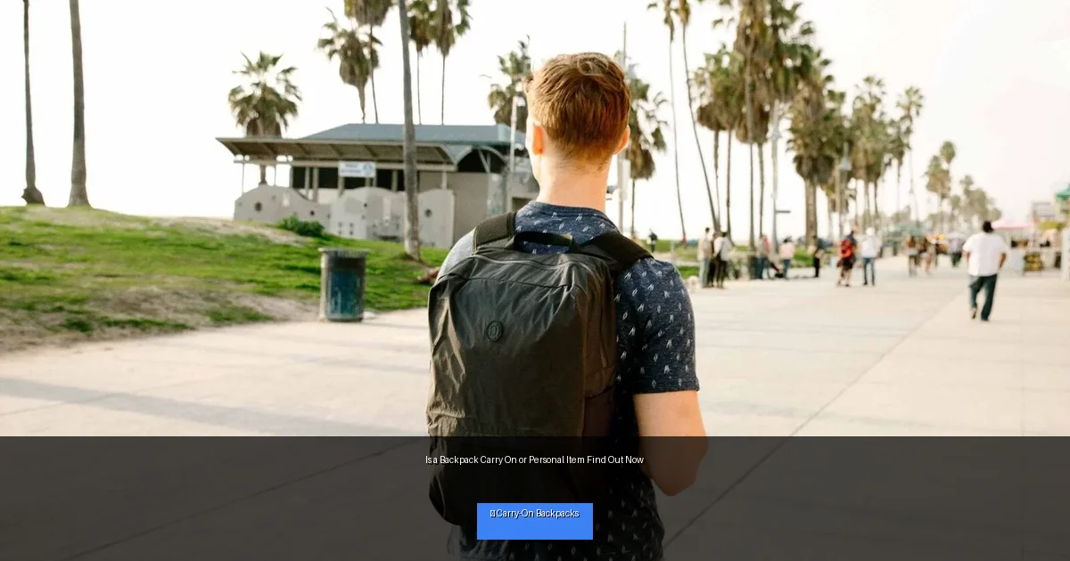 Is a Backpack Carry On or Personal Item Find Out Now