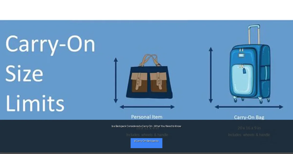 Is a Backpack Considered a Carry-On - What You Need to Know