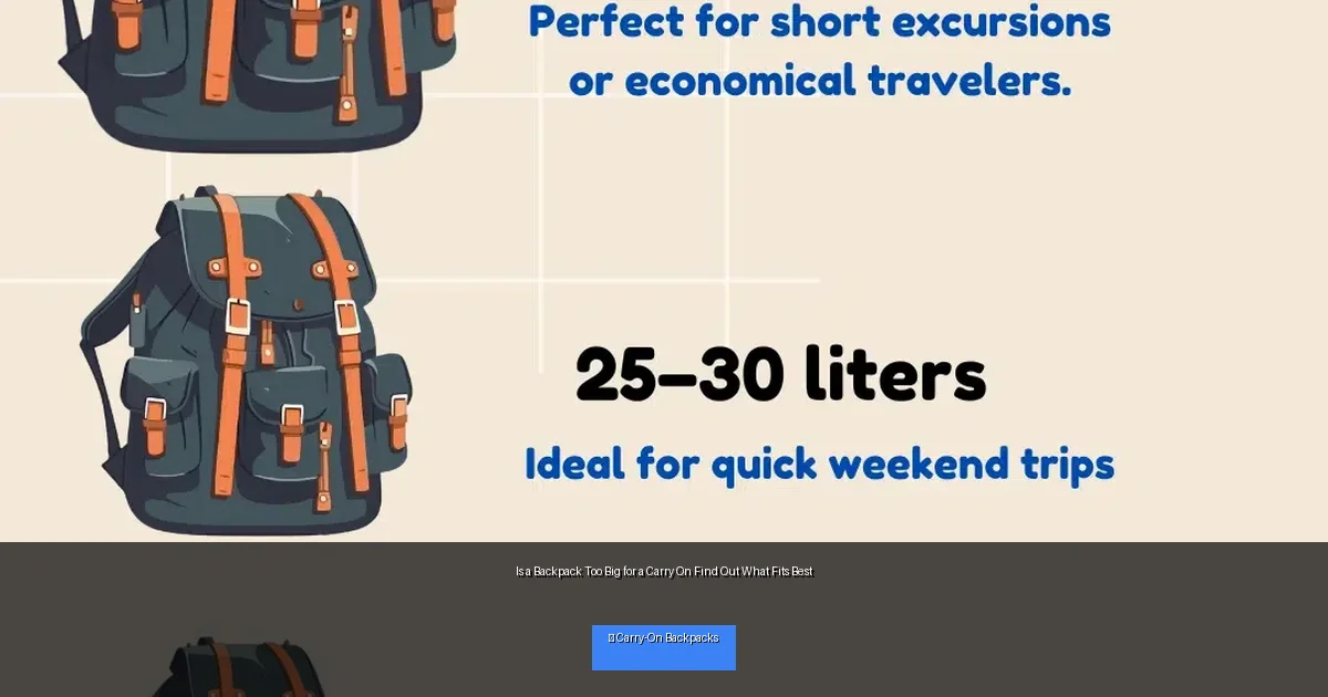 Is a Backpack Too Big for a Carry On Find Out What Fits Best