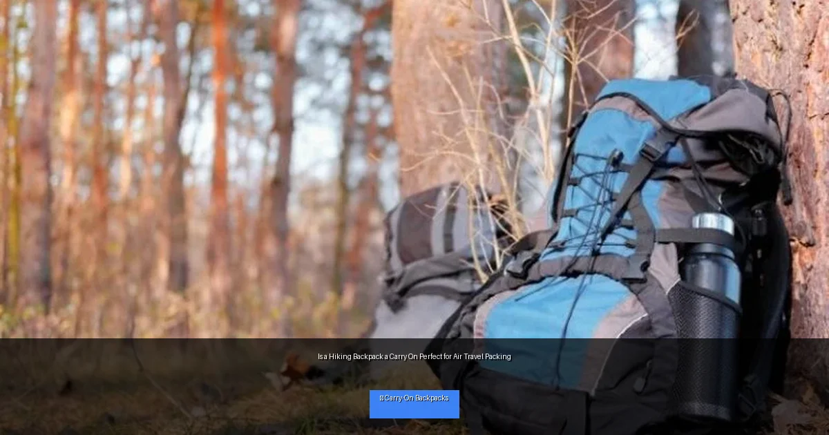 Is a Hiking Backpack a Carry On Perfect for Air Travel Packing