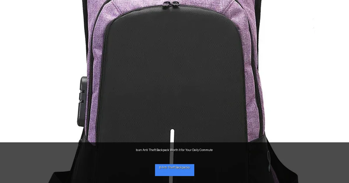 Is an Anti Theft Backpack Worth It for Your Daily Commute