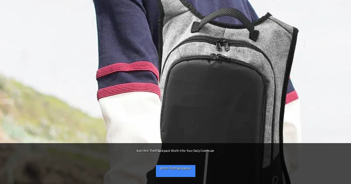 Is an Anti Theft Backpack Worth It for Your Daily Commute