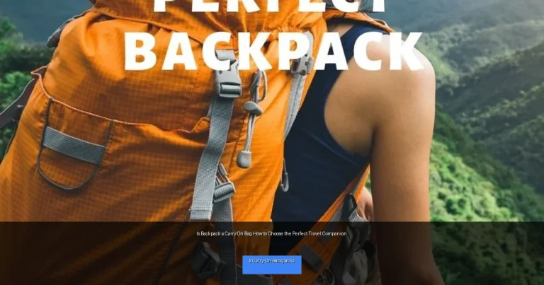 Is Backpack a Carry On Bag How to Choose the Perfect Travel Companion
