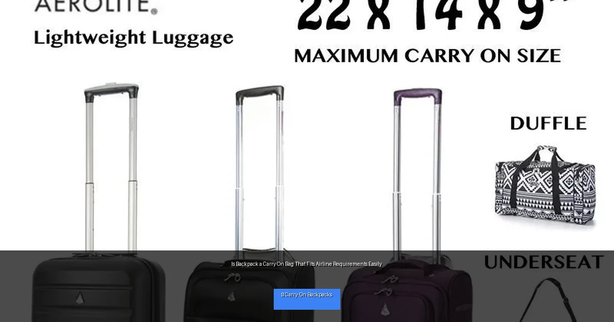 Is Backpack a Carry On Bag That Fits Airline Requirements Easily