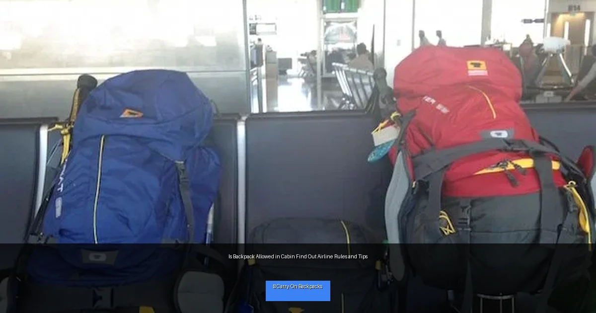 Is Backpack Allowed in Cabin Find Out Airline Rules and Tips