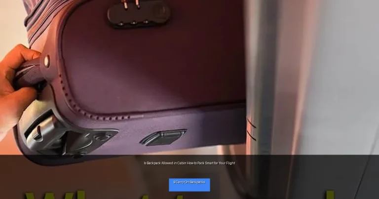 Is Backpack Allowed in Cabin How to Pack Smart for Your Flight
