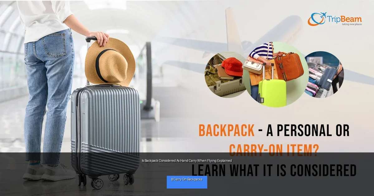 Is Backpack Considered As Hand Carry When Flying Explained