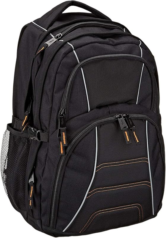 Amazon Basics Padded Laptop Backpack Fits Up to 17-Inch Laptops with W