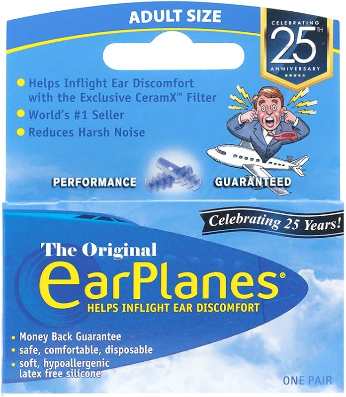 Original Adult EarPlanes by Cirrus Healthcare, Airplane Travel Ear Pro