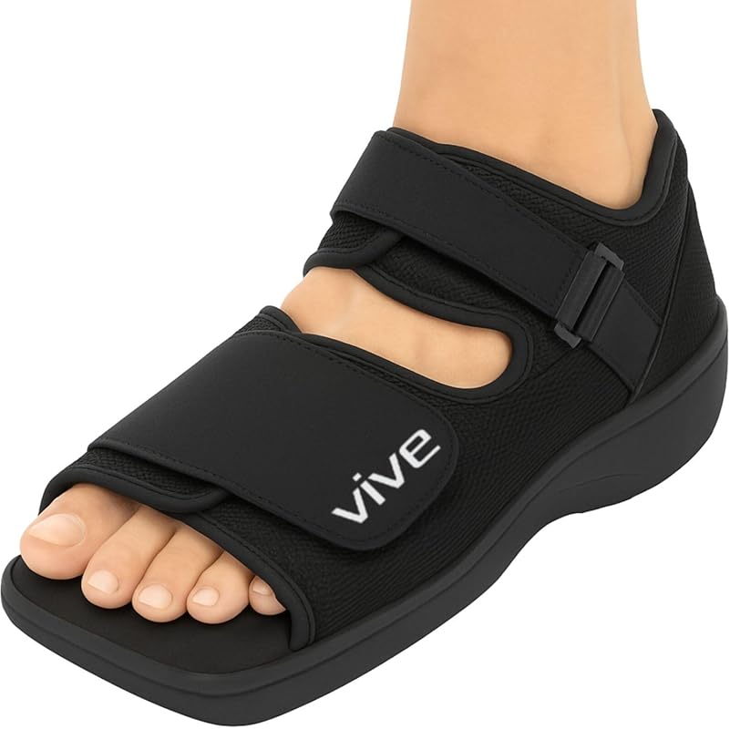 Vive Lightweight Orthopedic Medical Walking Boot with Adjustable Strap