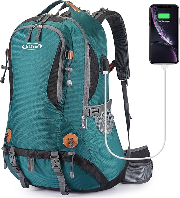 G4Free 50L Waterproof Hiking Backpack with Rain Cover, Durable Outdoor