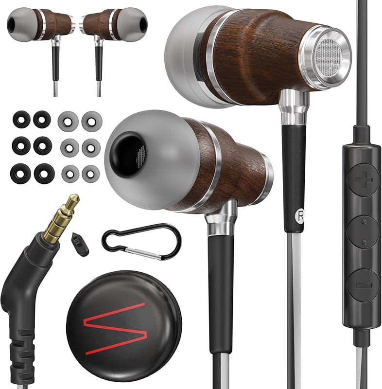 Symphonized Wired Earbuds with Microphone, 90% Noise Cancelling, In-Ea
