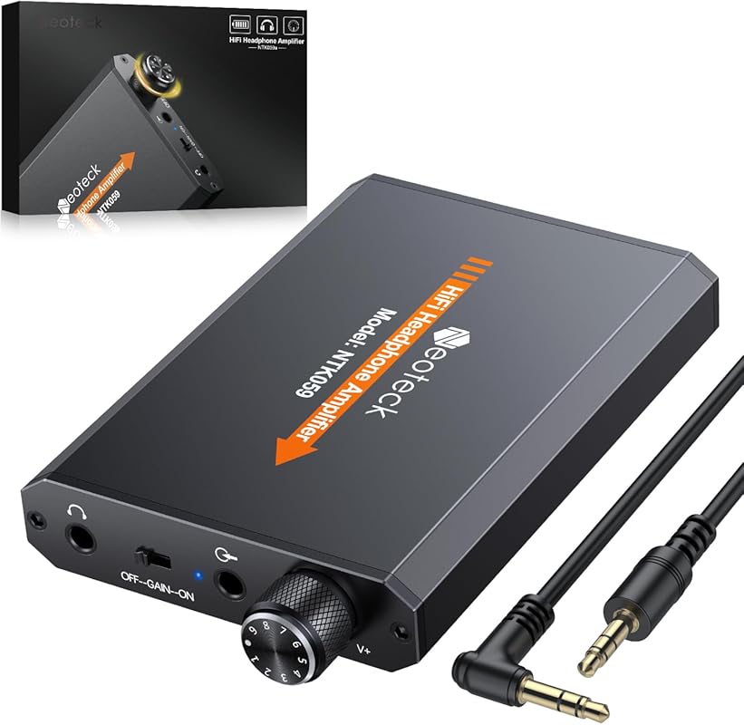 Neoteck Portable 3.5mm Headphone Amplifier with Two-Stage Gain Switch 