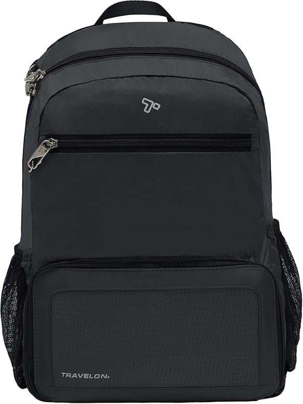 Travelon Anti-Theft Active Packable Backpack with Secure Compartments 