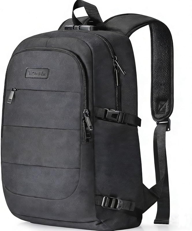 Tzowla Water Resistant Anti-Theft Travel Laptop Backpack with Lock, Gi