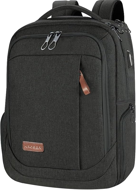 KROSER Large 17.3 Inch Laptop Backpack with USB Charging Port, Water-R