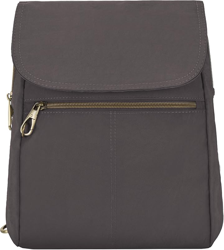 Travelon Anti-Theft Signature Slim Backpack with RFID Blocking and Sla