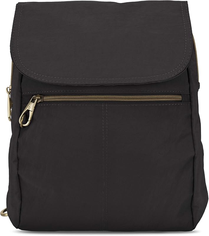 Travelon Anti-Theft Signature Slim Backpack with Secure Pockets for Tr