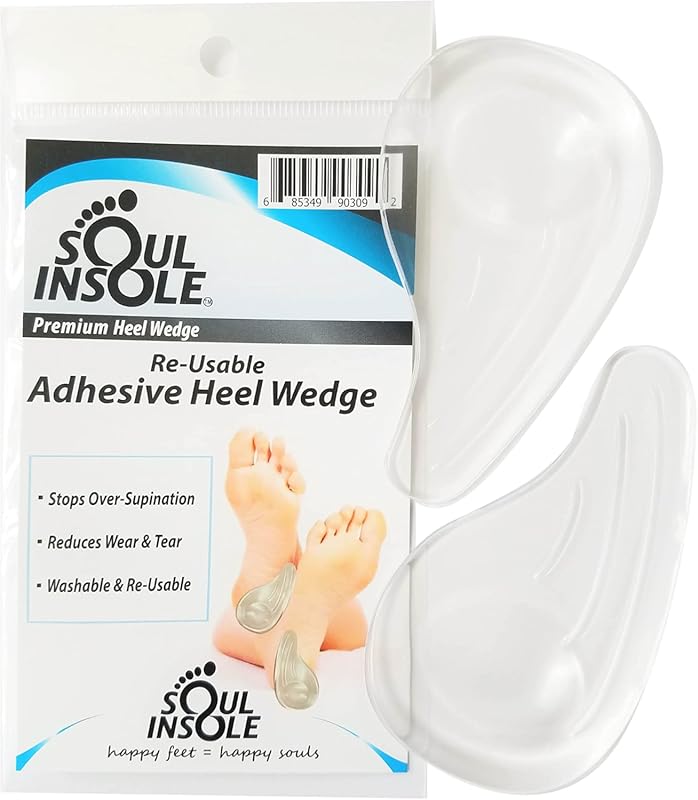 Reusable Adhesive Heel Wedge for Over-Supination and Over-Pronation Co