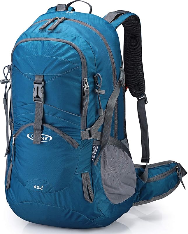 G4Free 45L Waterproof Hiking Travel Backpack with Rain Cover, Durable