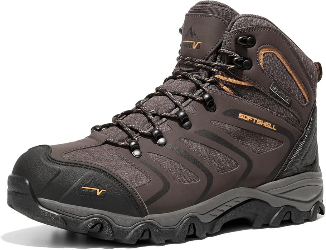 NORTIV 8 Men's Waterproof Ankle High Hiking Boots, Lightweight, Durabl