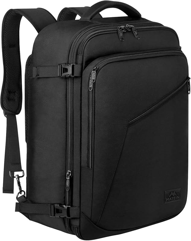 MATEIN Extra Large 40L Carry On Travel Backpack, Expandable, Water Res