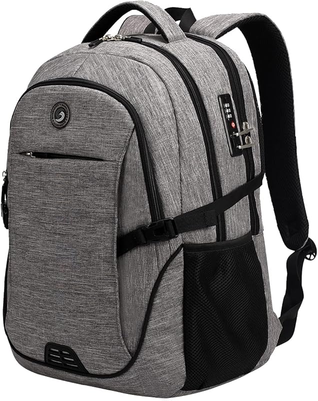 SHRRADOO Anti-Theft Laptop Backpack with Combination Lock, Fits 17-Inc
