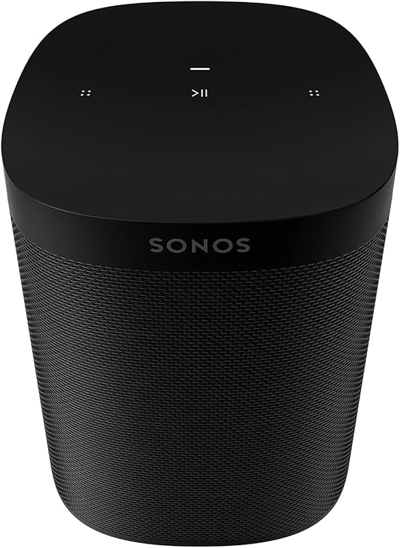 Sonos One SL 2019 Black Wireless Speaker with Rich Sound, Compact Desi