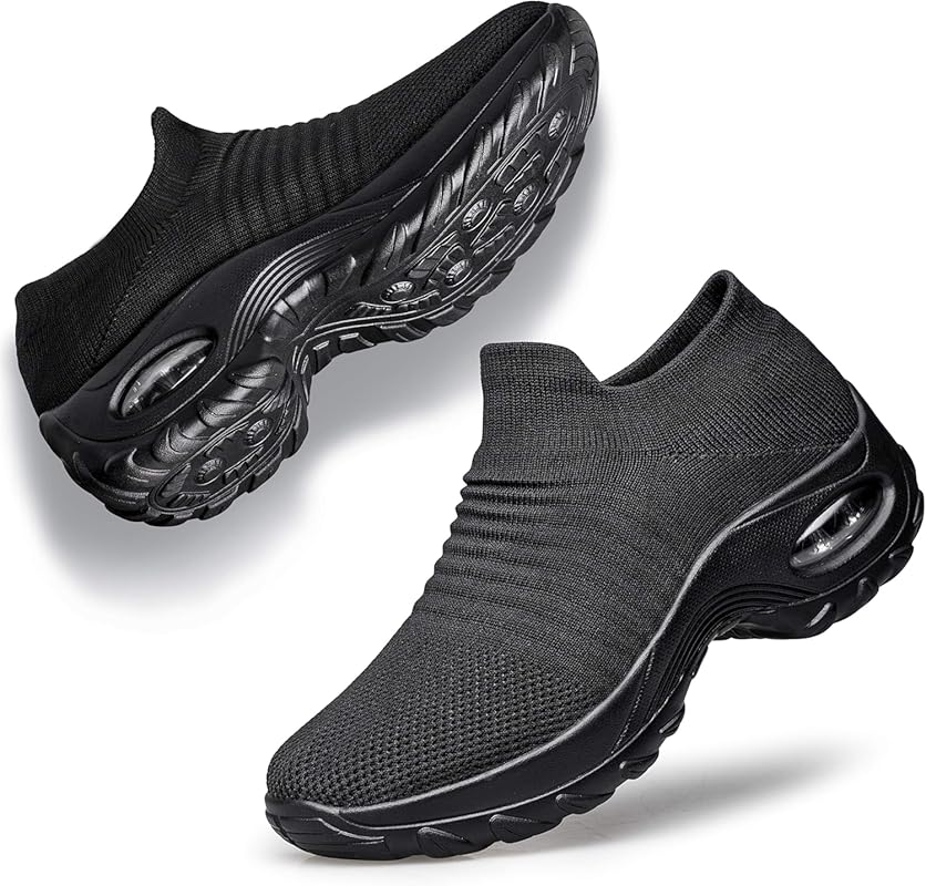 YHOON Women's Breathable Mesh Slip-On Athletic Sneakers for Work and W