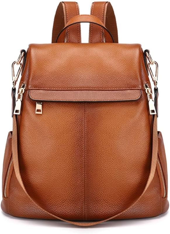 Kattee Genuine Leather Women’s Anti-Theft Backpack Purse, Fashionable 