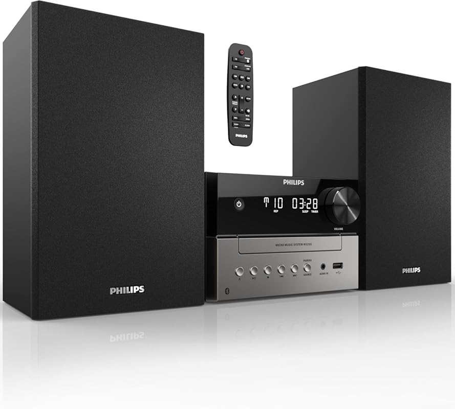 Philips Bluetooth Stereo System with CD Player, USB, FM Radio, Wireles