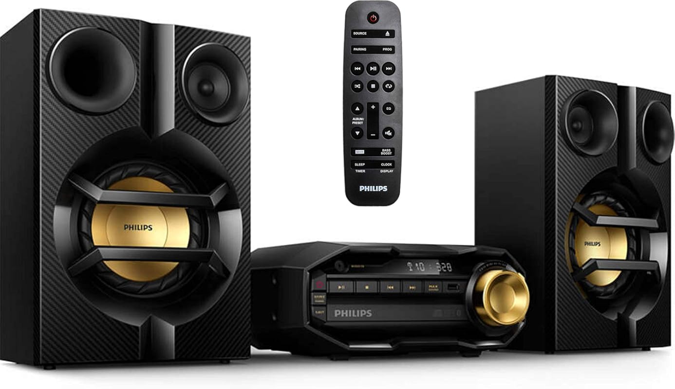 PHILIPS FX10 Bluetooth Stereo System with CD Player, USB, FM Radio, Ba