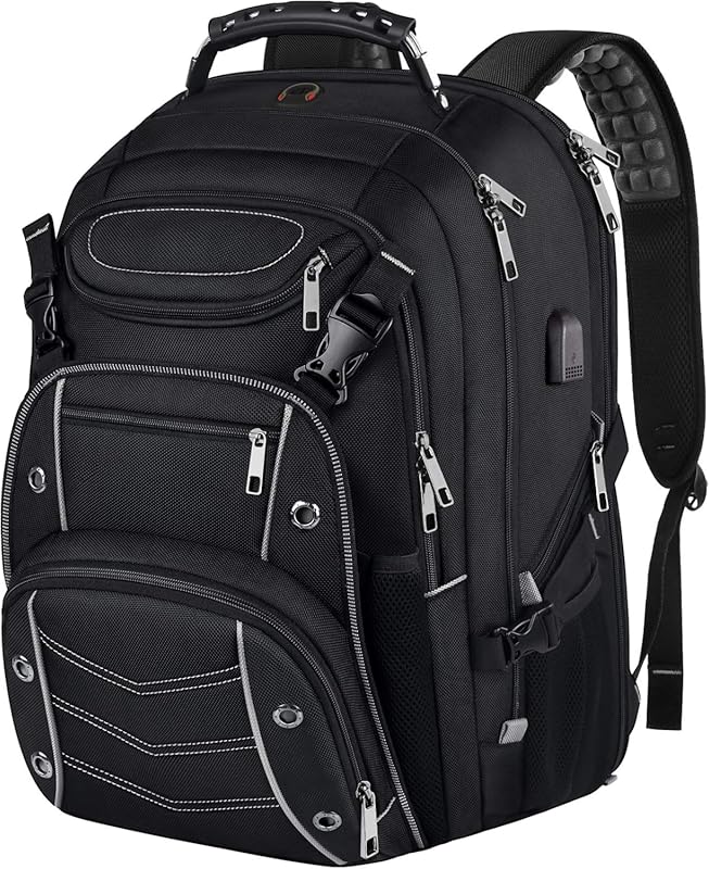 VECKUSON 60L Extra Large Laptop Backpack with USB Charger, TSA Friendl