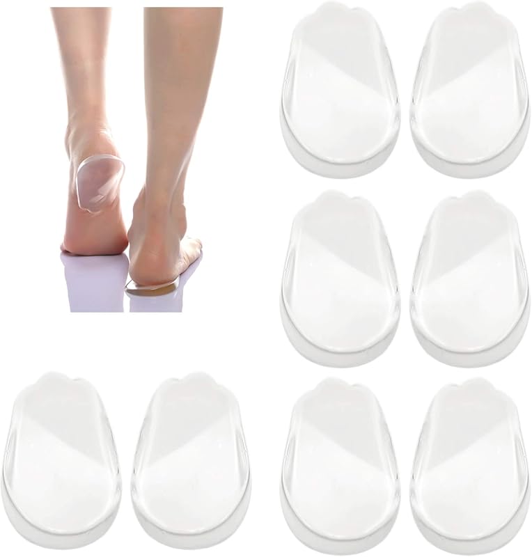 4 Pairs Orthopedic Silicone Heel Wedge Insoles for Men and Women, Corr